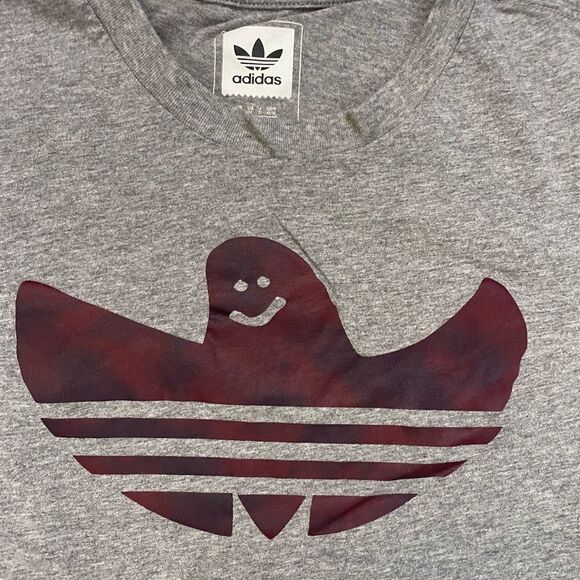 Adidas Shmoo Ghost Mark Gonzalez Skateboarding Graphic T-shirt Women Medium Gray - Picture 2 of 5